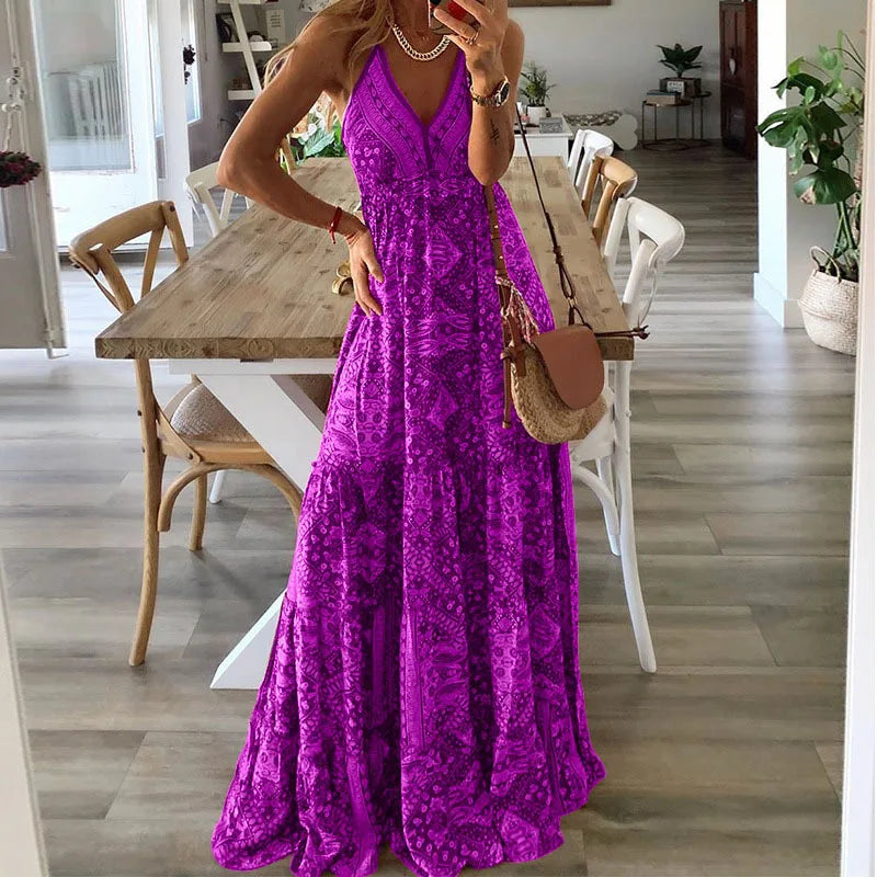 Maxi Kjole Dame Boho Stil 2