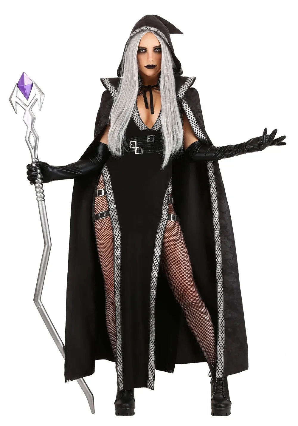 Maxikjole Dame Gotisk Halloween Kostyme Mørkt Stoff 0