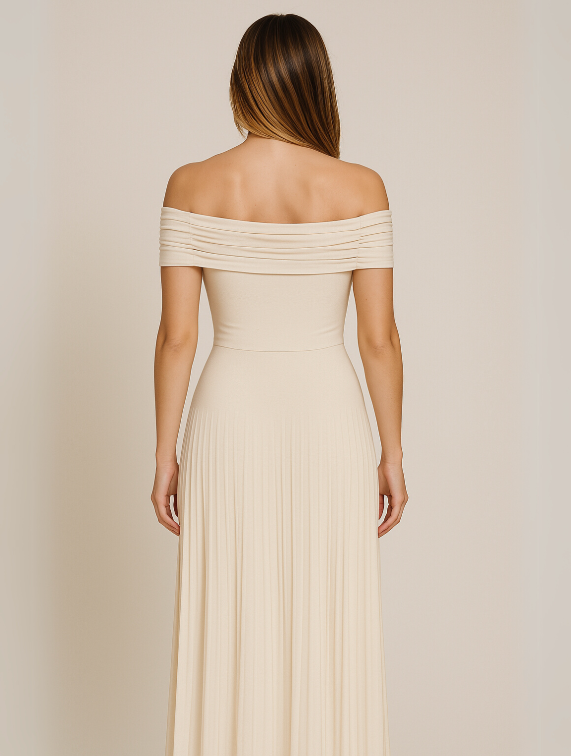 Maxikjole Dame Plissert Design til Bryllup og Spesielle Anledninger 2