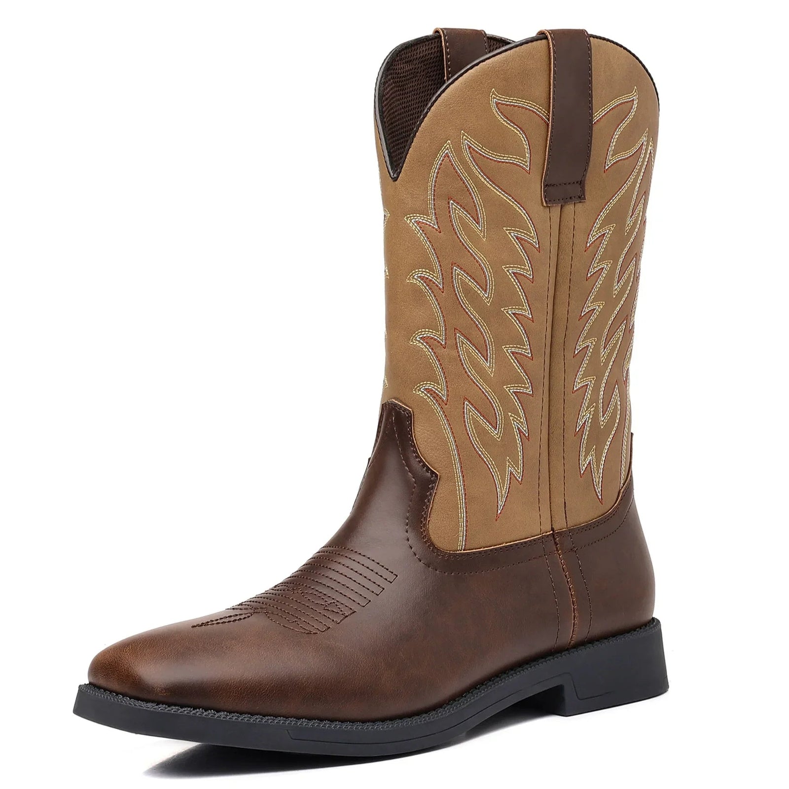 Men's Cowboystøvler Vestlig Stil Med Spiss Tå 3