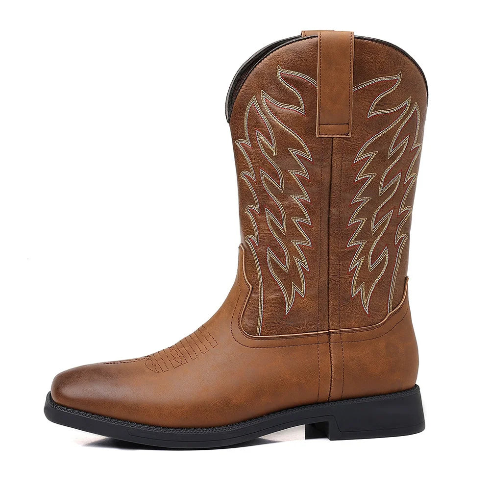 Men's Cowboystøvler Vestlig Stil Med Spiss Tå 6