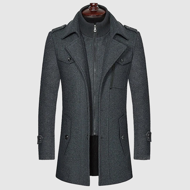 Men's Topcoat with Epaulets 4