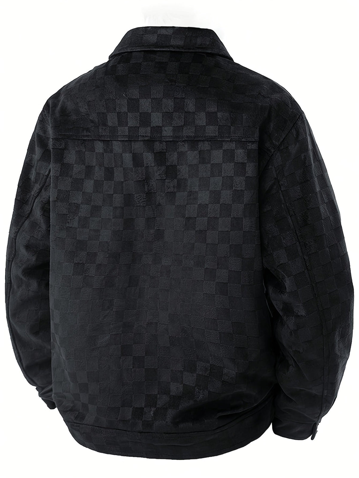 Men's Trucker Jacket with Classic Check Pattern 2