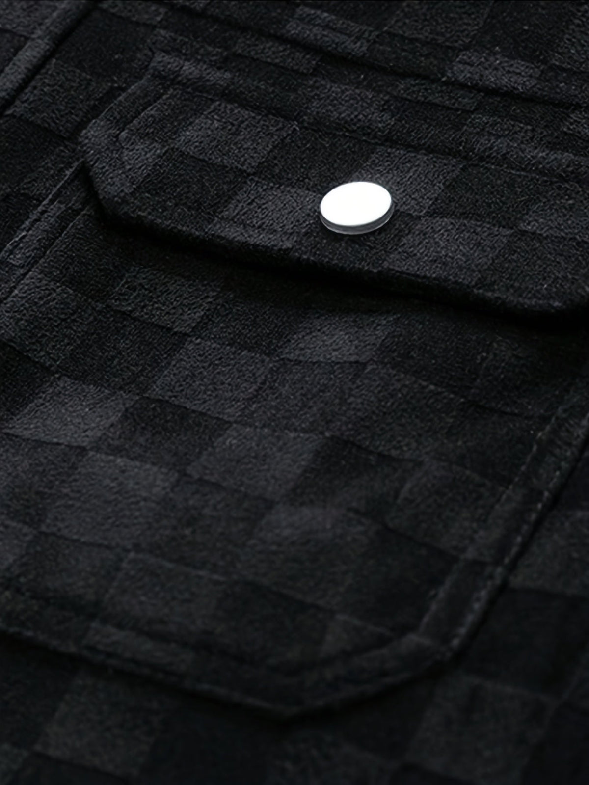 Men's Trucker Jacket with Classic Check Pattern 4