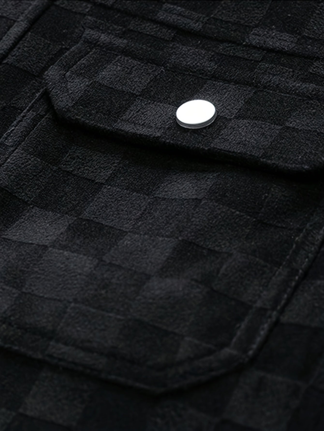 Men's Trucker Jacket with Classic Check Pattern 4
