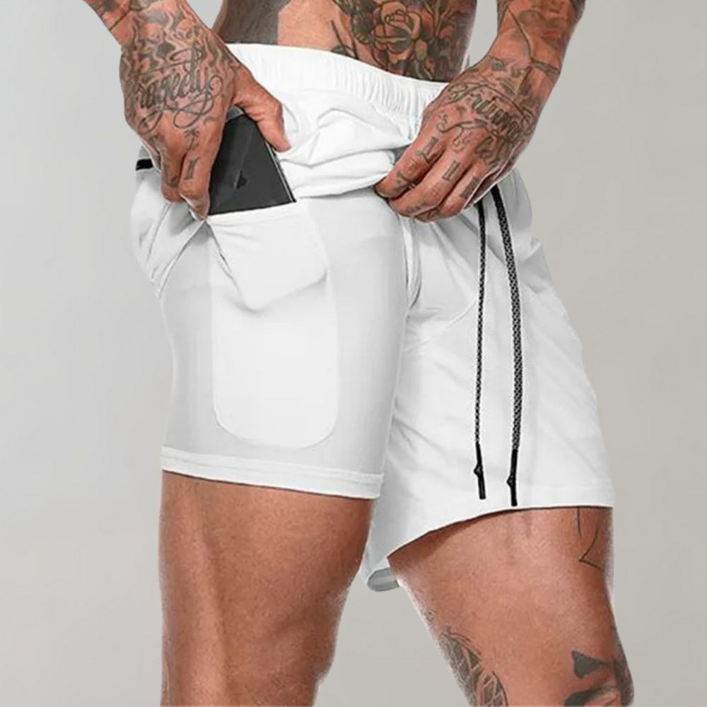 Menns 2-i-1 Fitness-Shorts 9