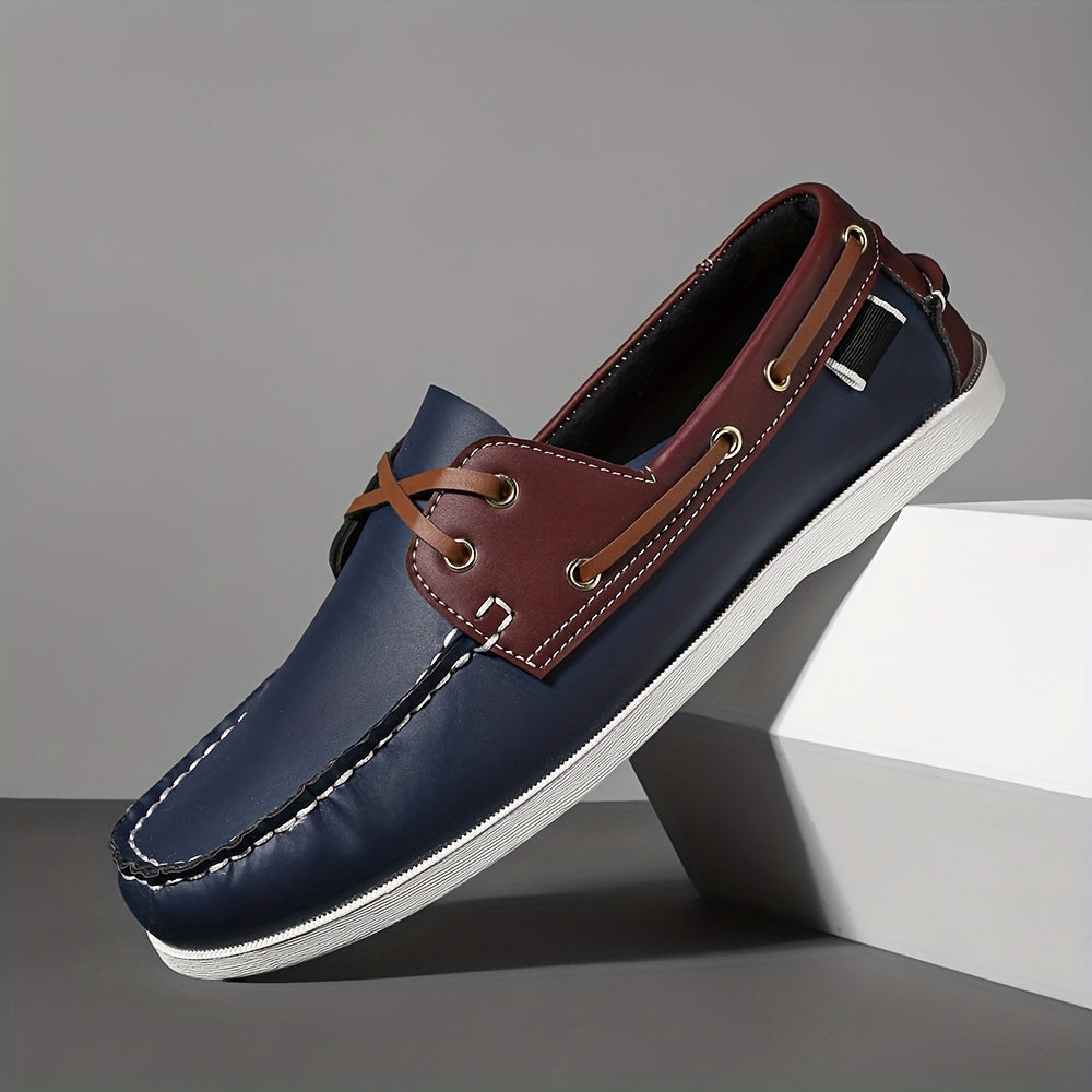 Menns Båtsko Slip-On Fargeblokkert Design Komfortabel og Allsidig 1