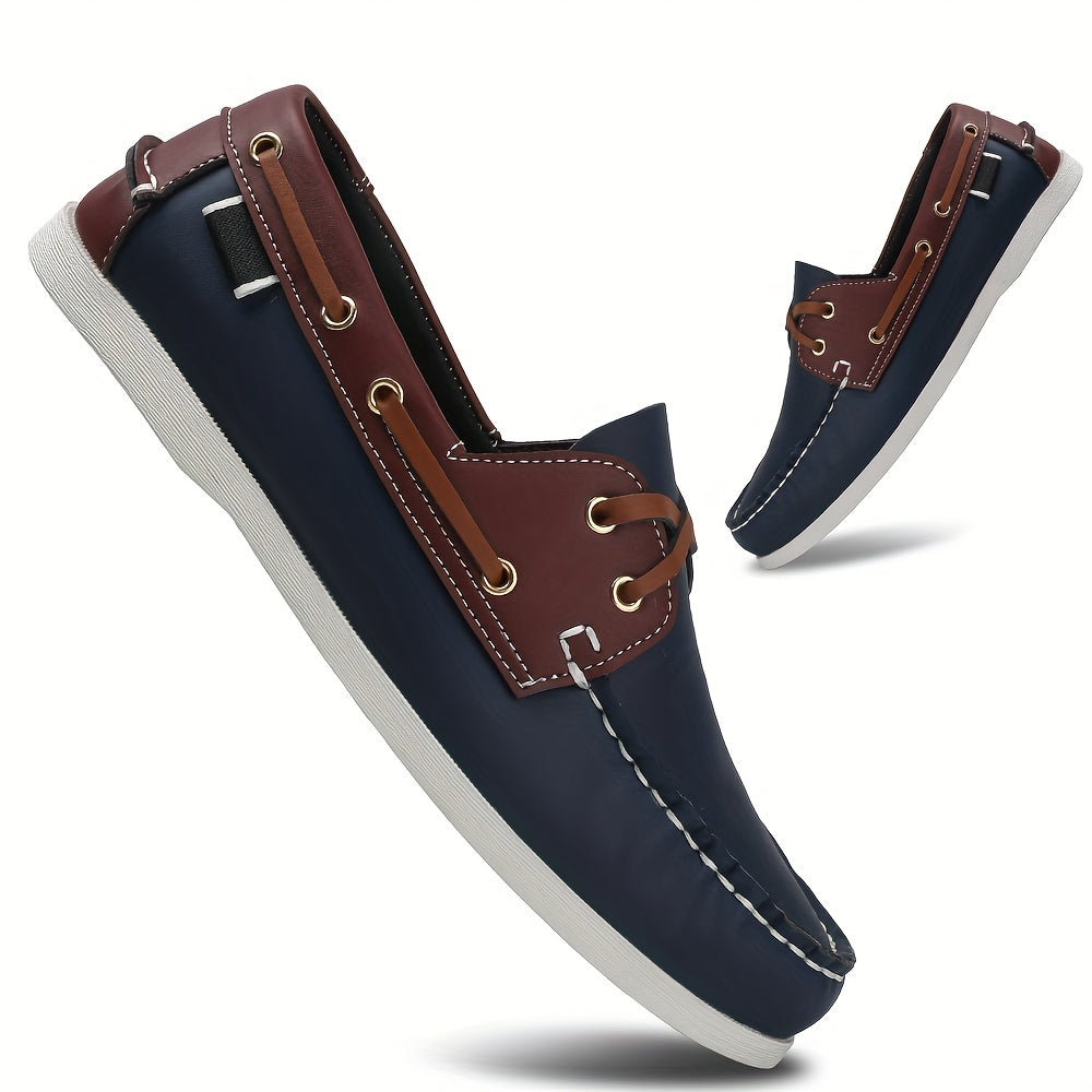 Menns Båtsko Slip-On Fargeblokkert Design Komfortabel og Allsidig 2
