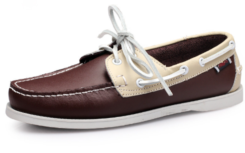 Menns Båtsko Slip-On Fargeblokkert Design Komfortabel og Allsidig 5