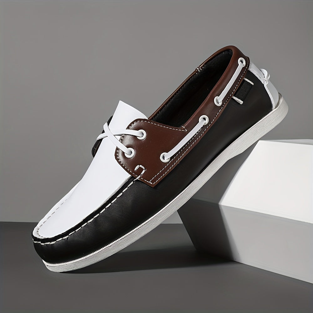 Menns Båtsko Slip-On Fargeblokkert Design Komfortabel og Allsidig 6