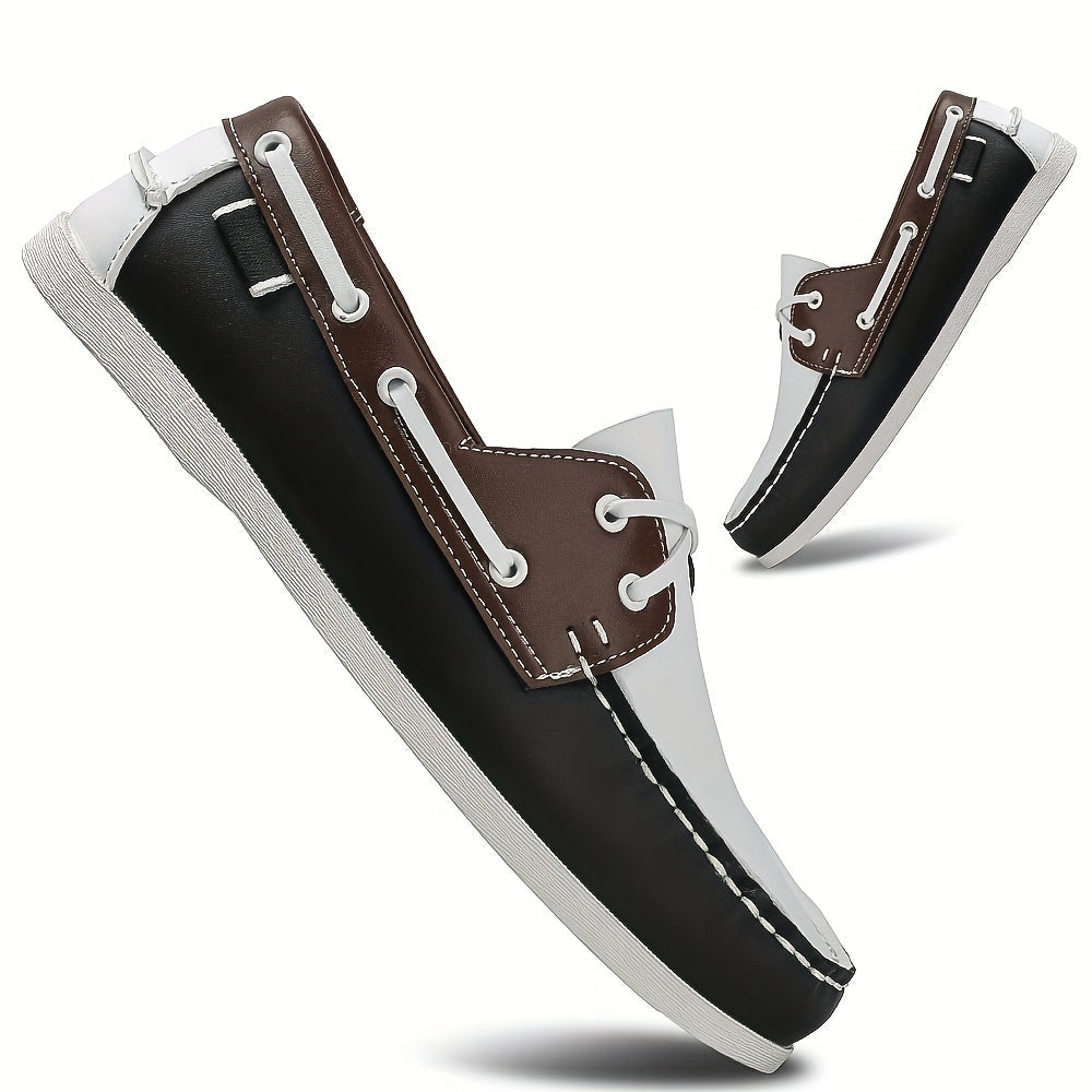 Menns Båtsko Slip-On Fargeblokkert Design Komfortabel og Allsidig 7