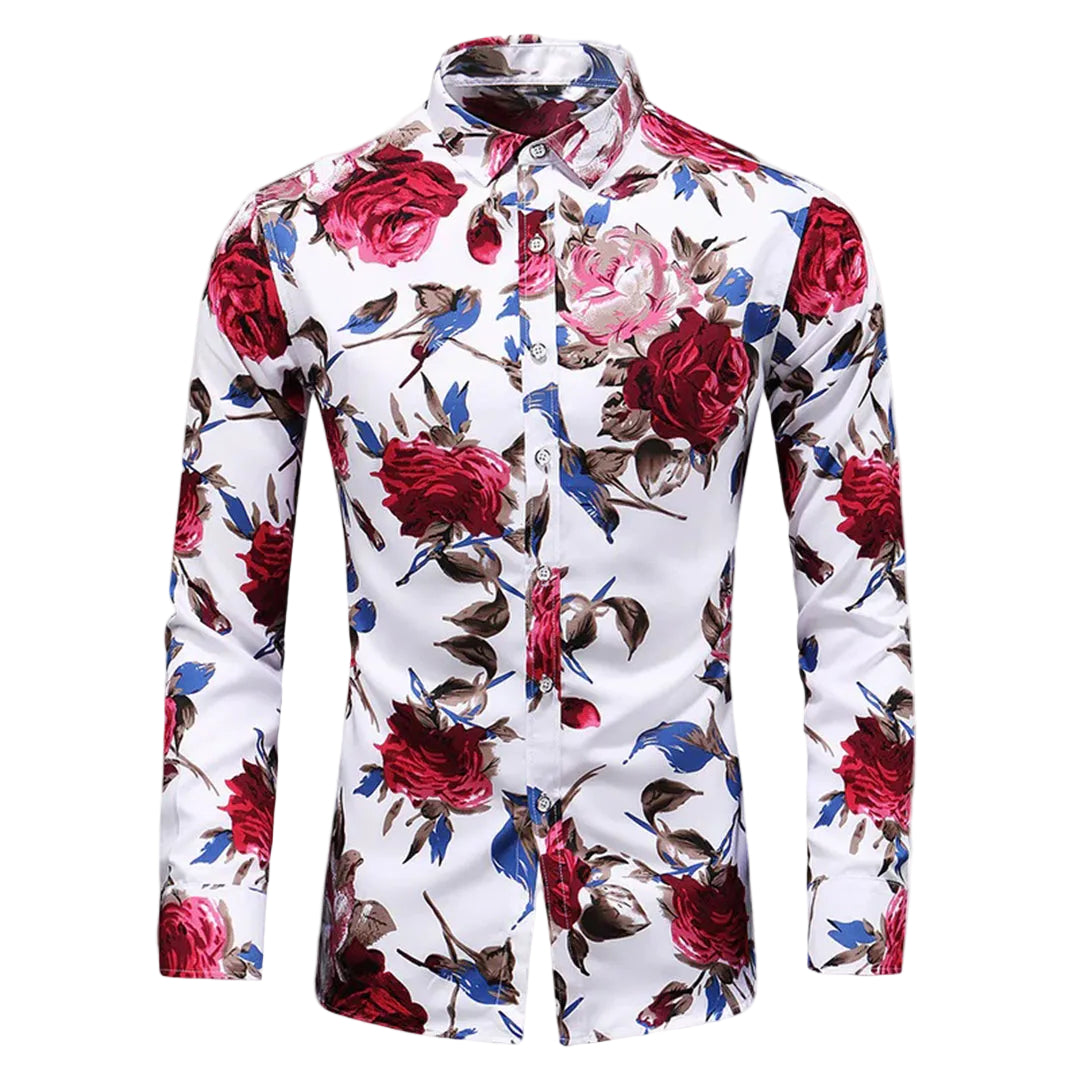 Menns Blomsterskjorte med Romantisk Design 0