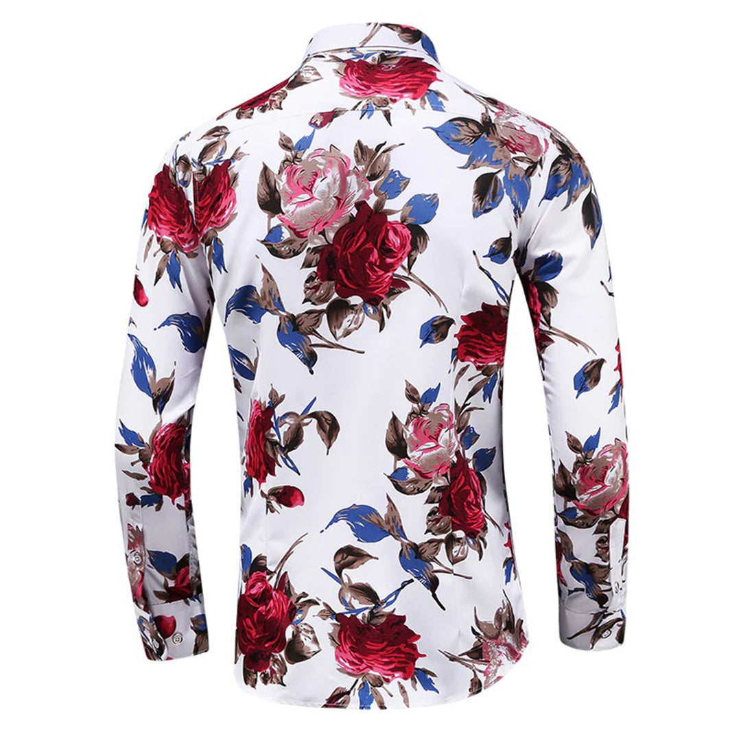 Menns Blomsterskjorte med Romantisk Design 2