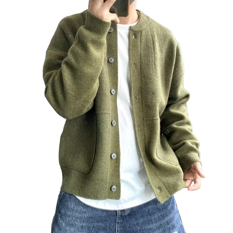 Menns Cardigan med Knapp Klassisk Stil 0