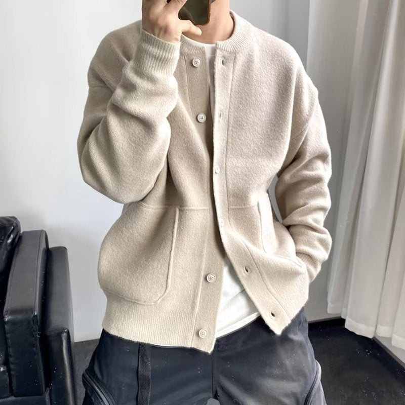 Menns Cardigan med Knapp Klassisk Stil 1