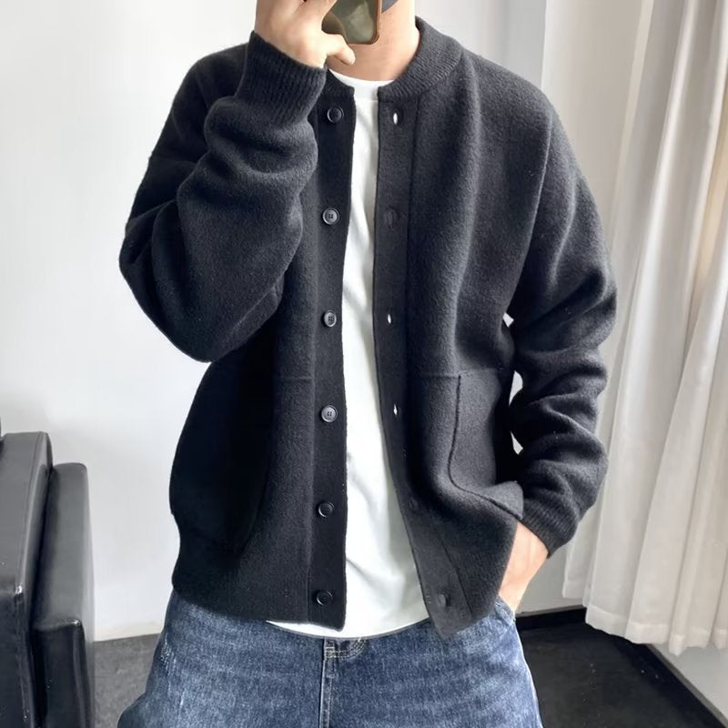 Menns Cardigan med Knapp Klassisk Stil 2