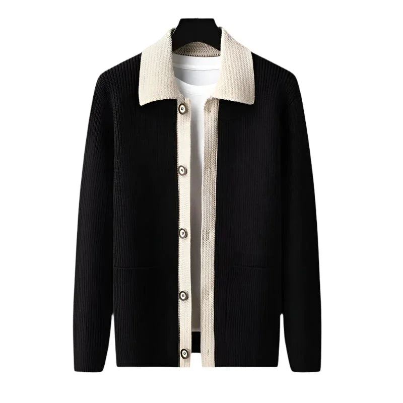 Menns Cardigan med Lommer 4