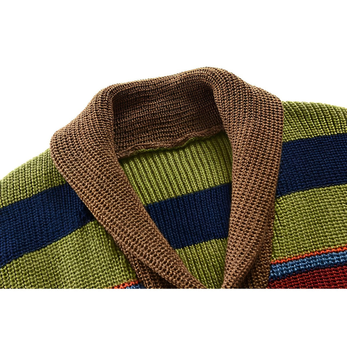 Menns Cardigan med Retro Fargeblokk 3