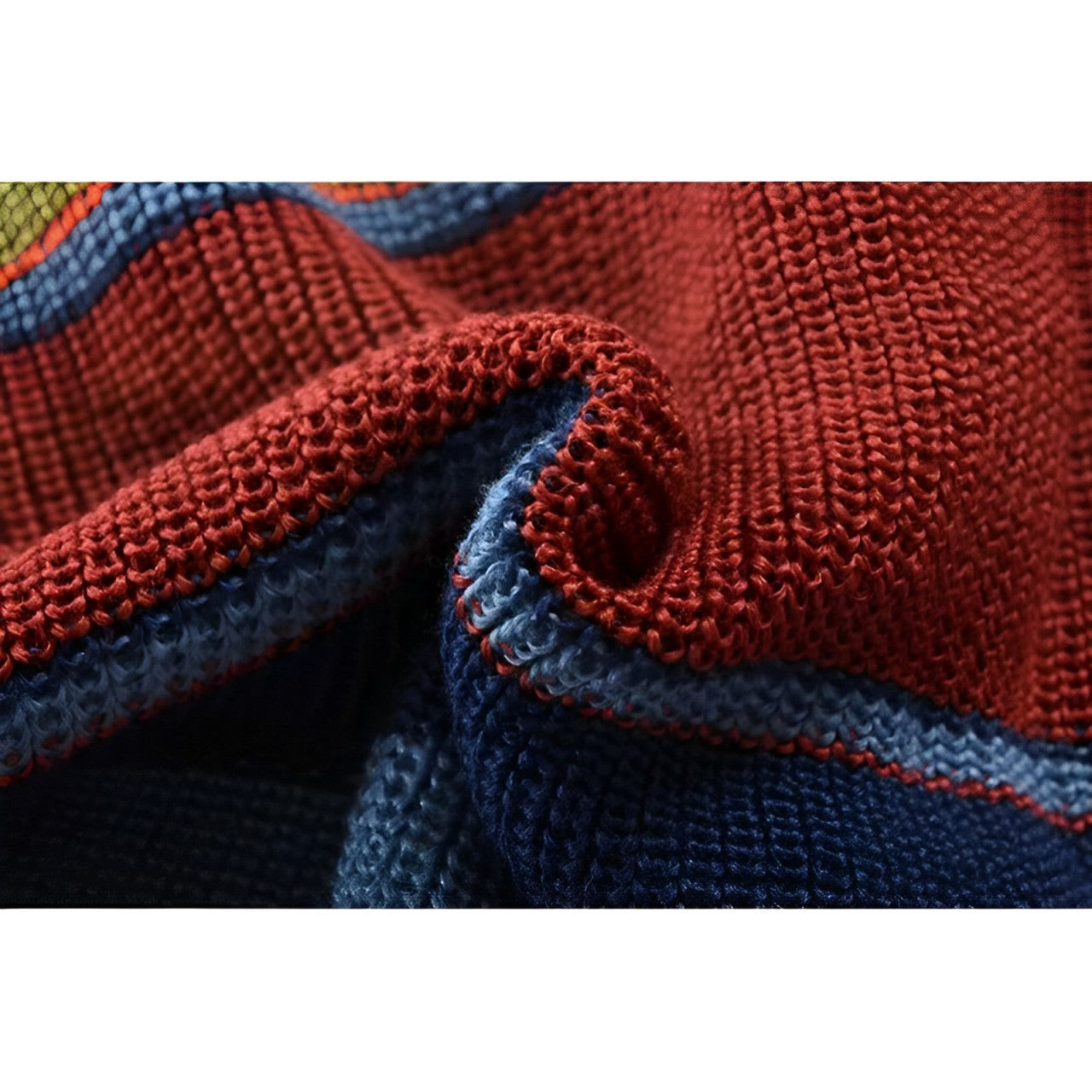 Menns Cardigan med Retro Fargeblokk 6