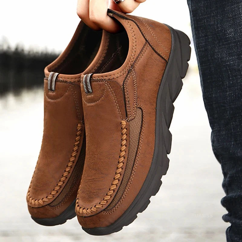Menns Fritidssko Loafers i Retro Stil 0