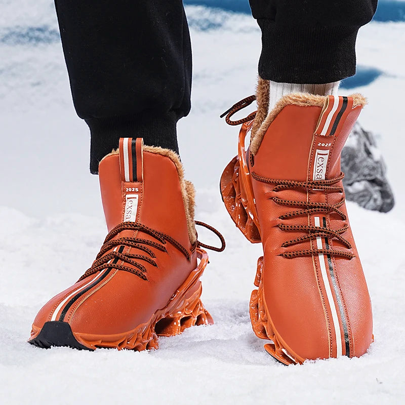 Menns High-Top Vintersneakers med Skulpturert Såle 4