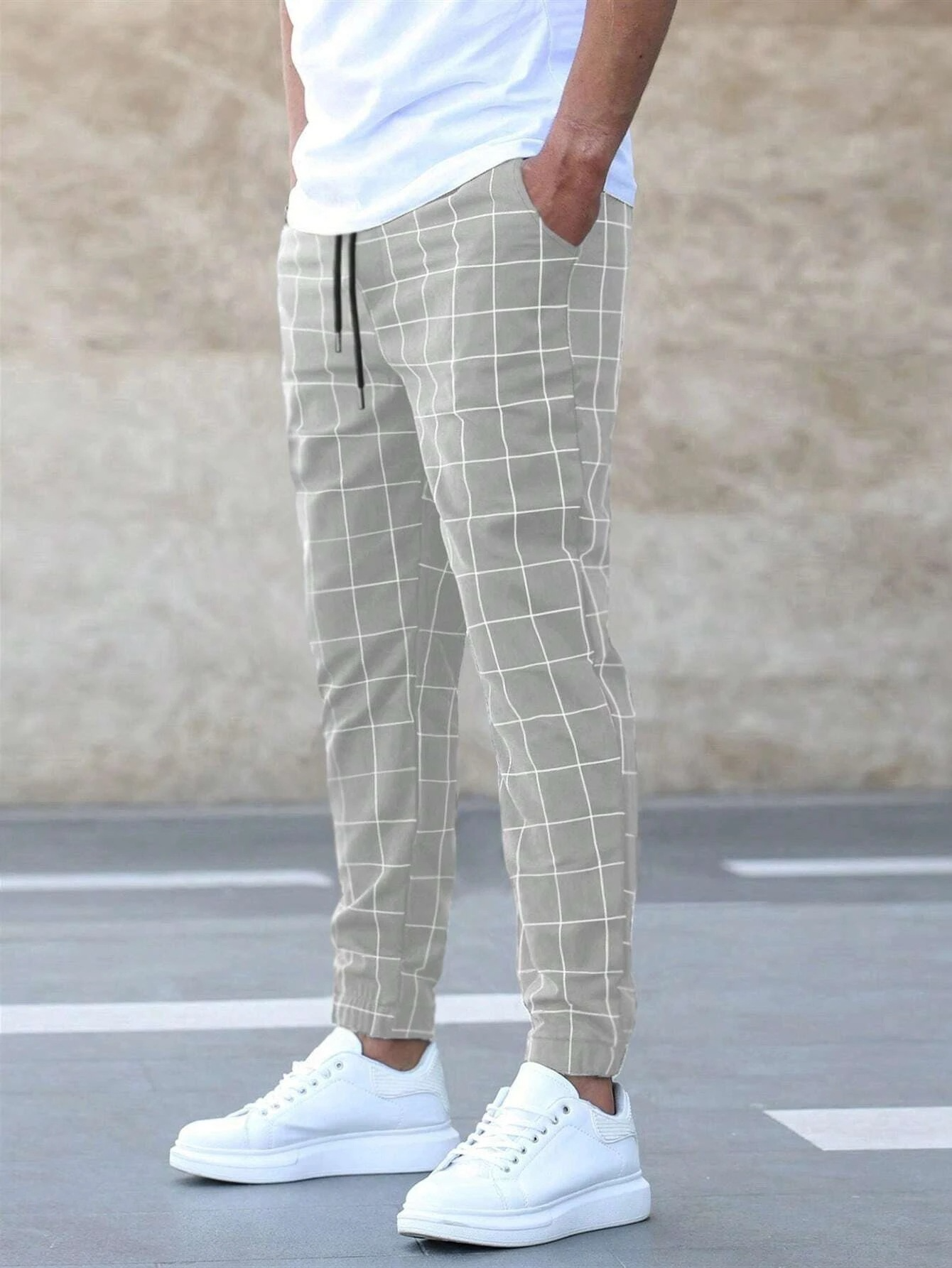 Menns Joggebukser Rutete Design 1