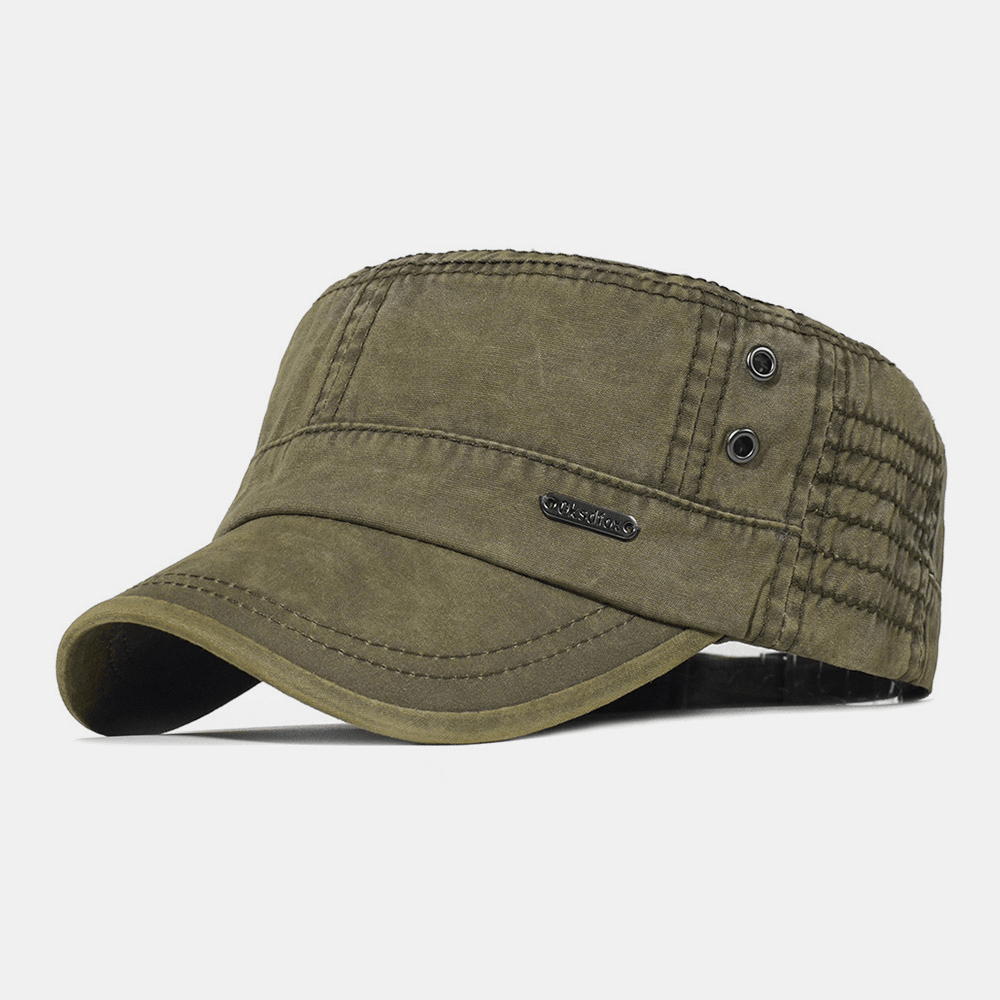 Menns Justerbar Flat Cap Militærstil 2