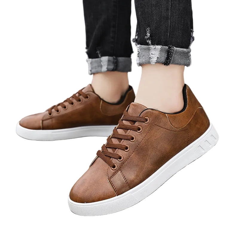 Menns Lav Top Sneakers Med Snøring Moderne Design 0