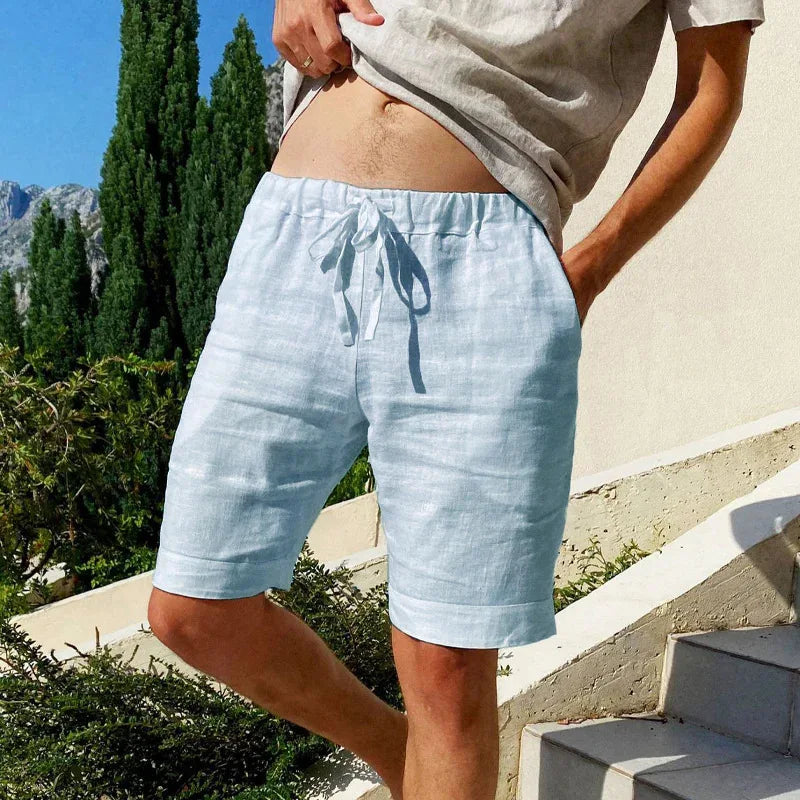 Menns Linshorts Klassisk Stil Allsidig Design 1