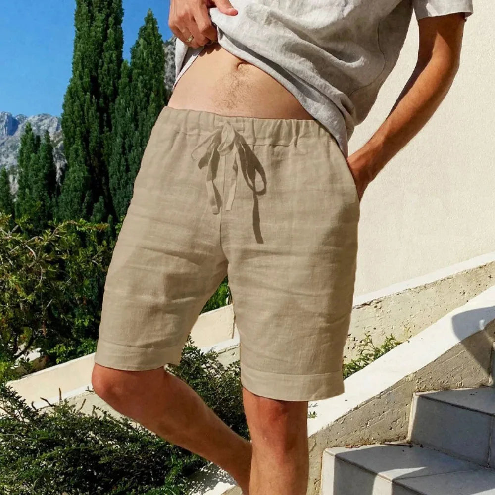 Menns Linshorts Klassisk Stil Allsidig Design 3