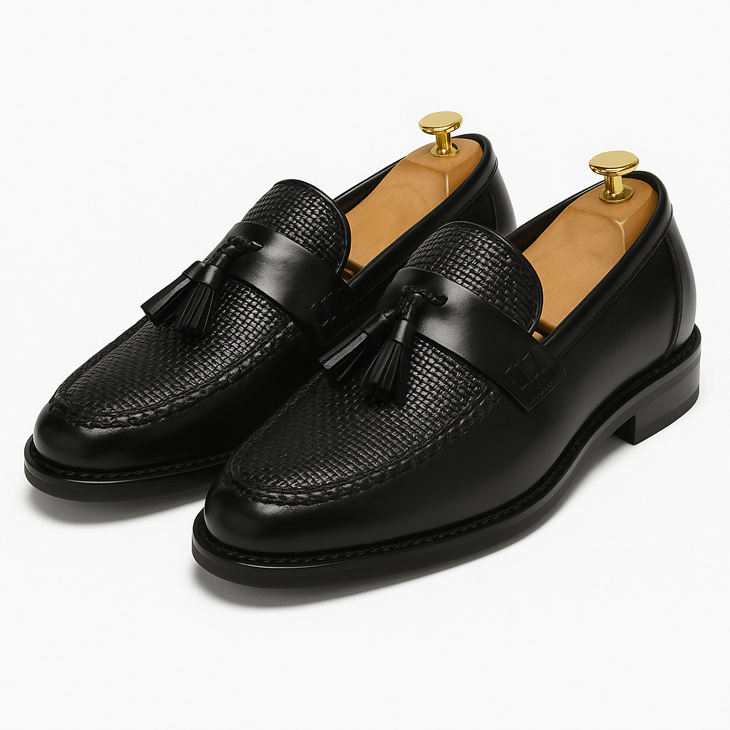 Menns Loafers Vevd Design Slip-On med Duskdetaljer 0
