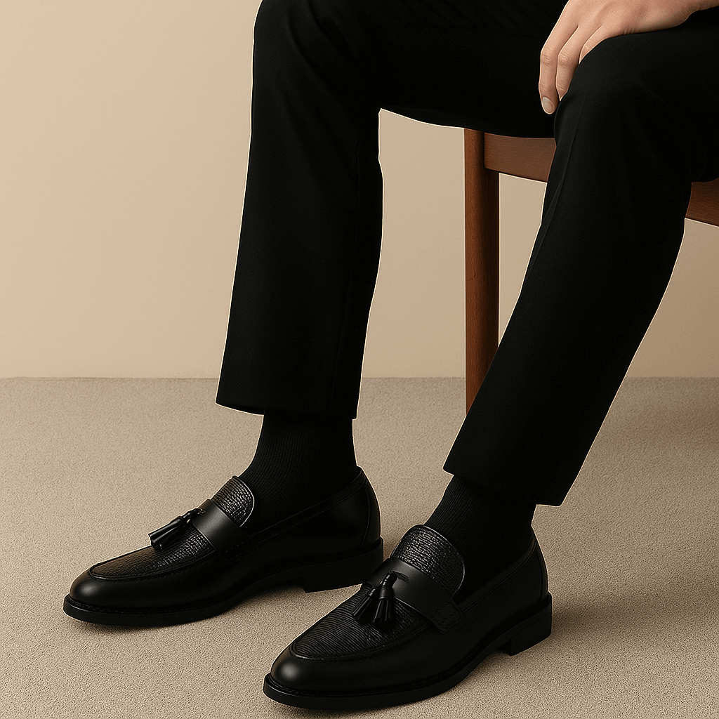 Menns Loafers Vevd Design Slip-On med Duskdetaljer 2