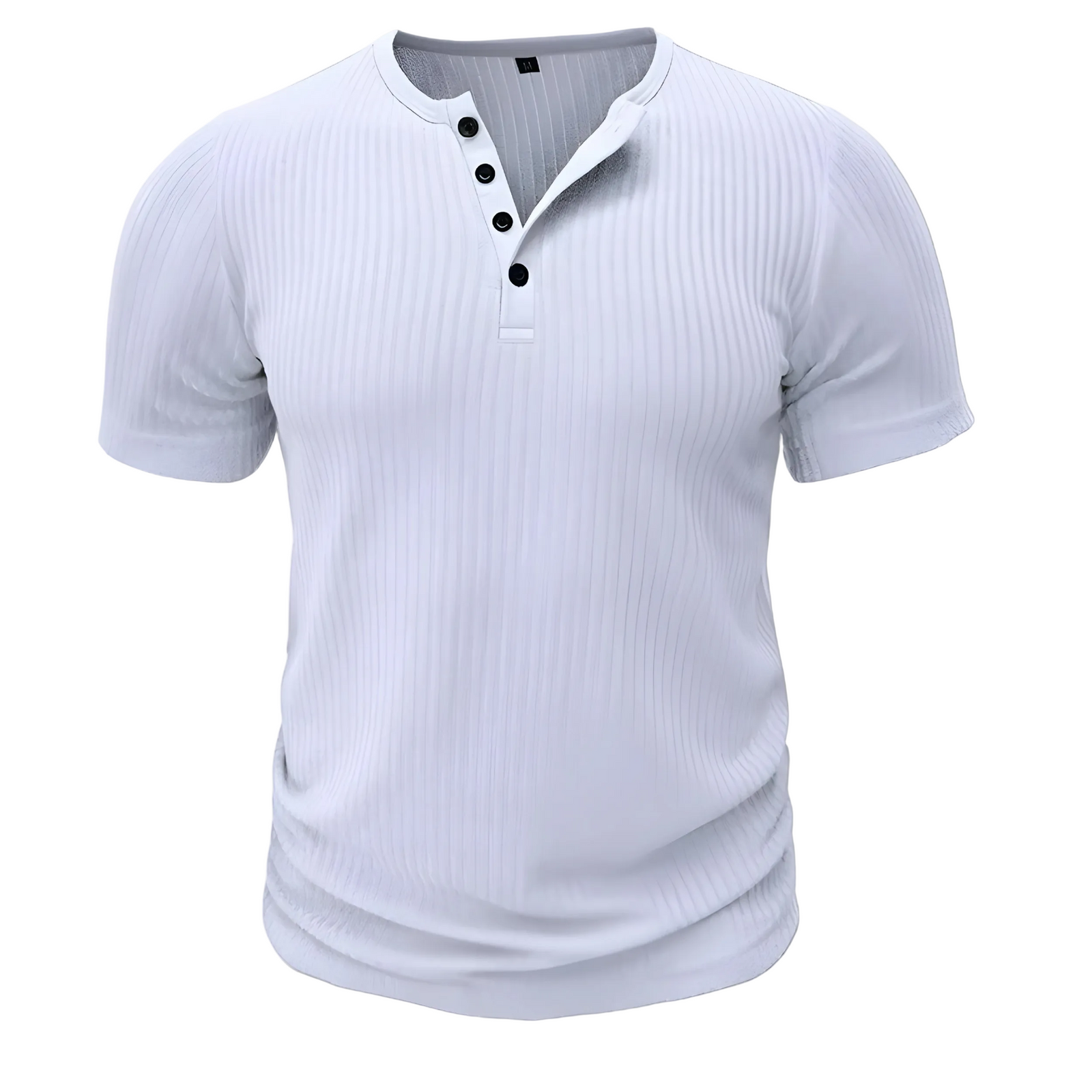 Menns Muscle Fit T-skjorte Henley Design 0