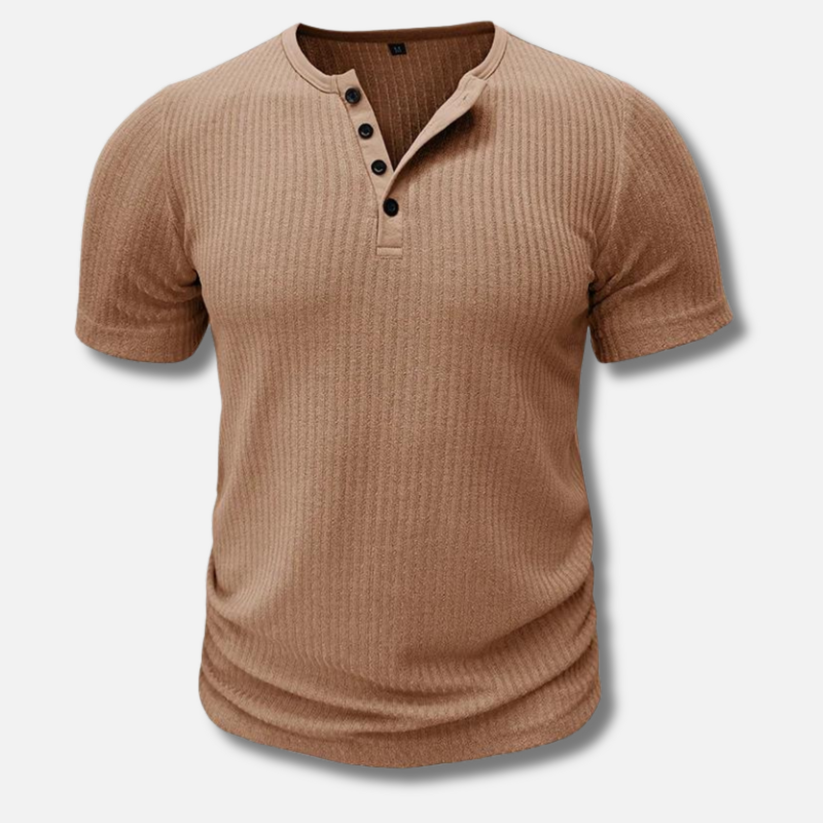 Menns Muscle Fit T-skjorte Henley Design 3