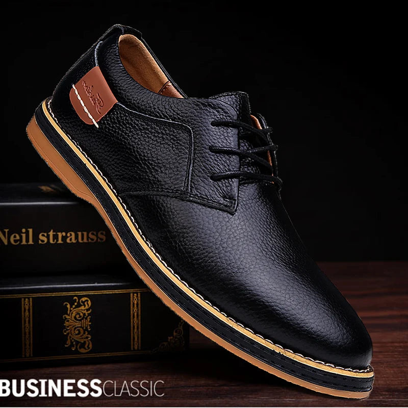 Menns Oxfords Kjole Sko Brogue Snøring 0