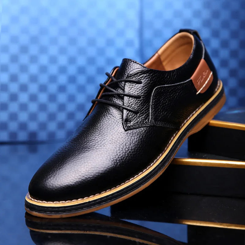 Menns Oxfords Kjole Sko Brogue Snøring 4