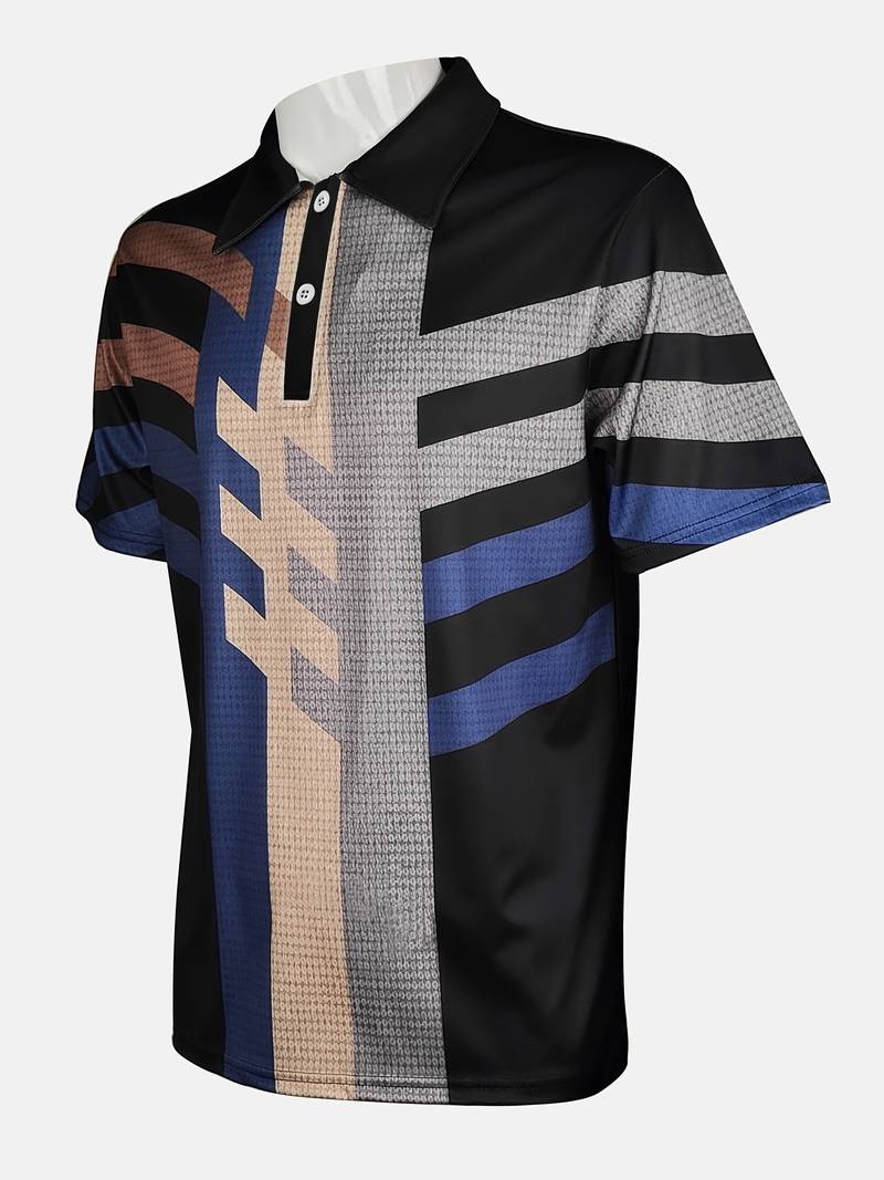 Menns Poloskjorte med 1/4 Knapp 3
