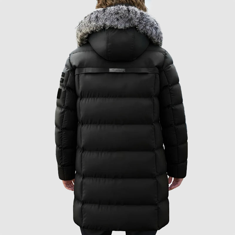 Menns Pufferfrakk med Avtakbar Hette 3