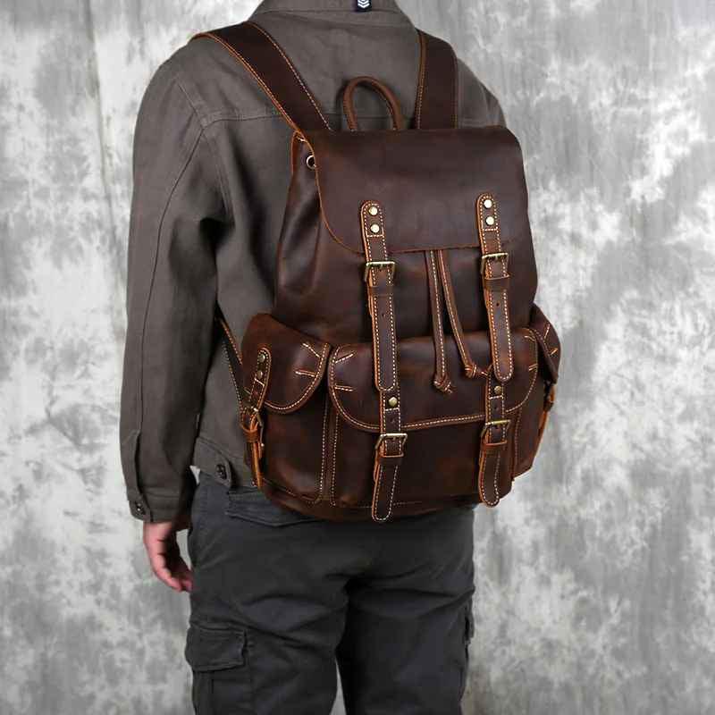 Menns Skinnryggsekk Stor Vintage 5