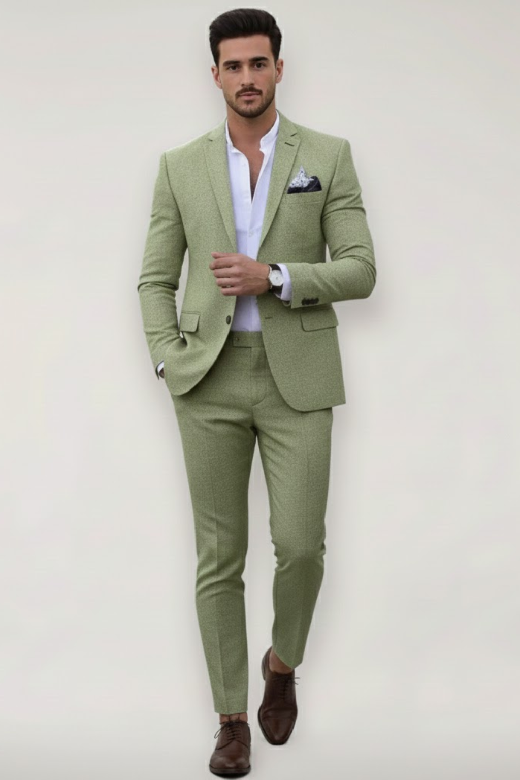 Menns Slim Fit Draktsett for Vår 1
