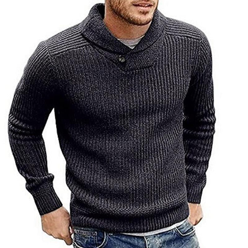Menns Strikket Genser Rund Hals Moderne Stil 1