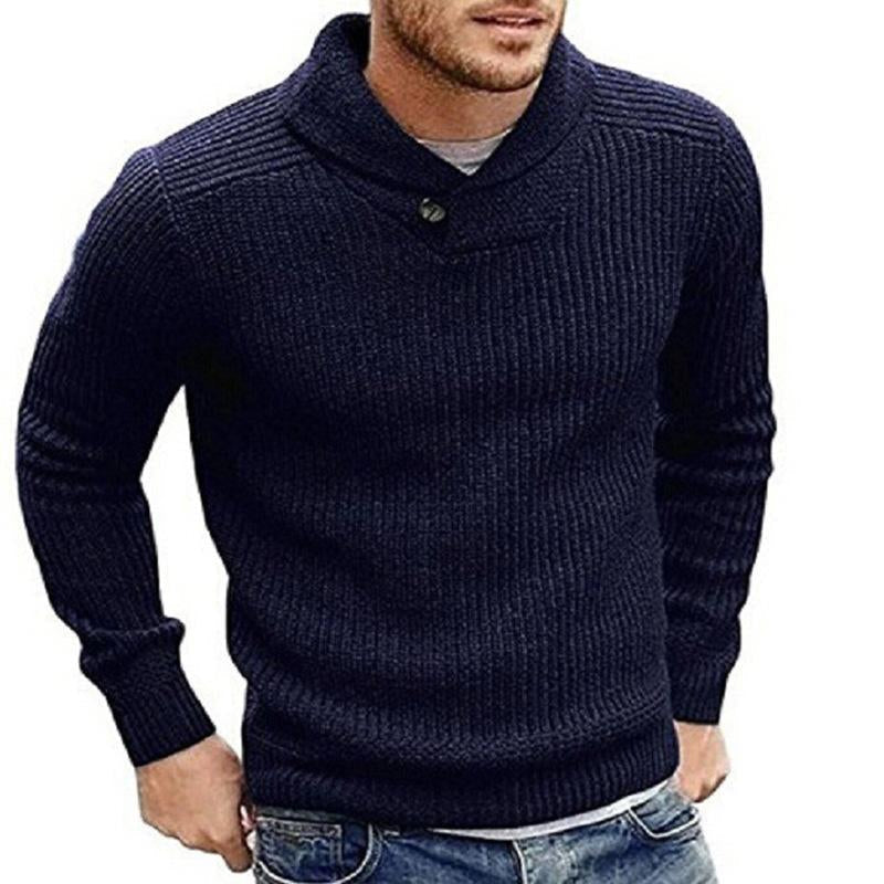 Menns Strikket Genser Rund Hals Moderne Stil 5
