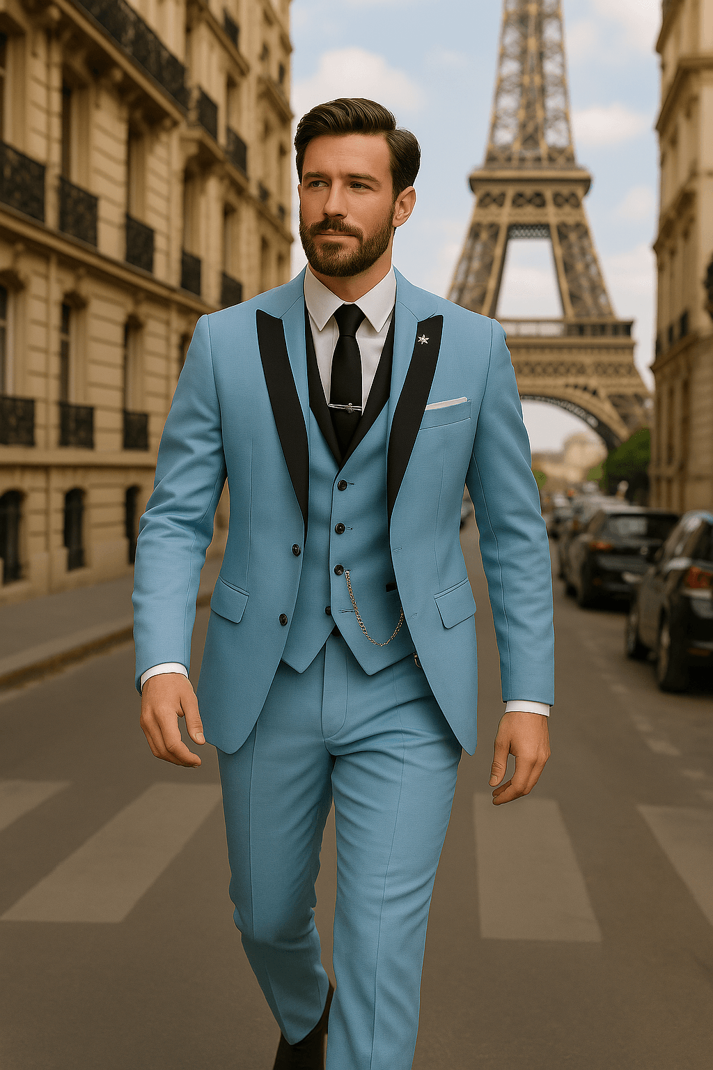 Menns Tredelt Dress Formell Stil 4