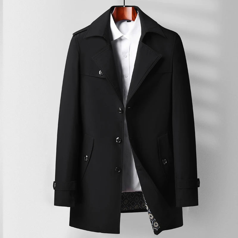 Menns Trenchcoat Moderne Klassisk Stil 3