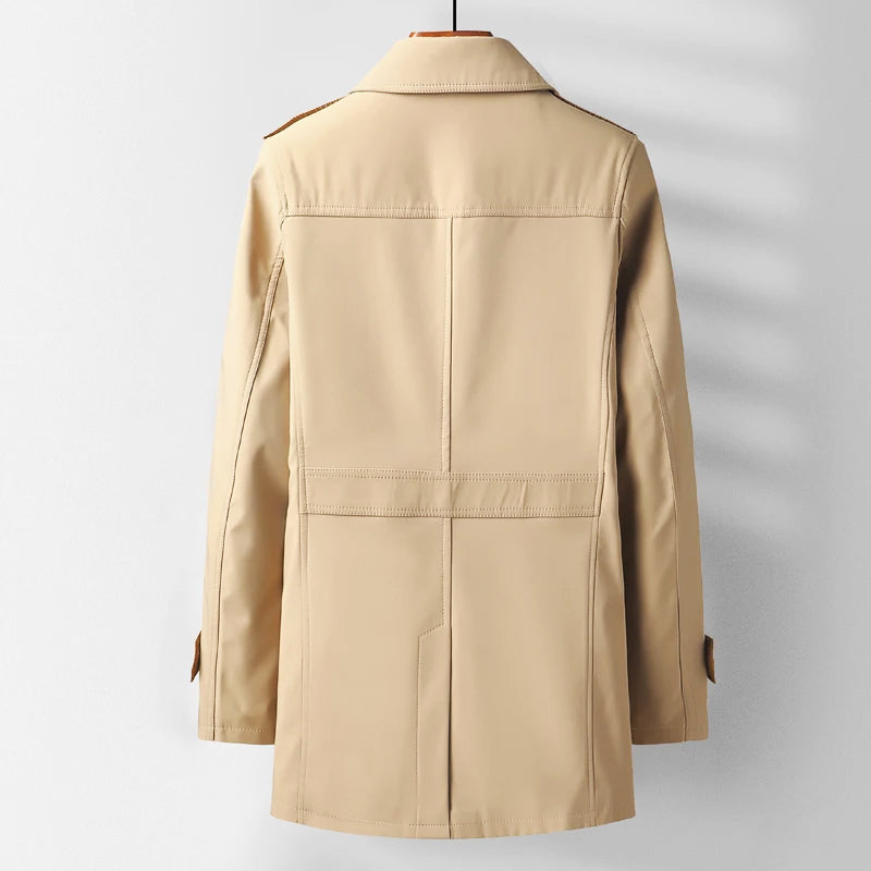 Menns Trenchcoat Moderne Klassisk Stil 4