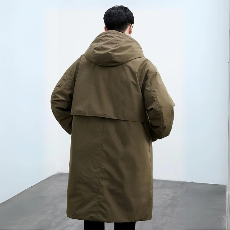 Menns Vanntett Trench Coat med Pufferdesign 2