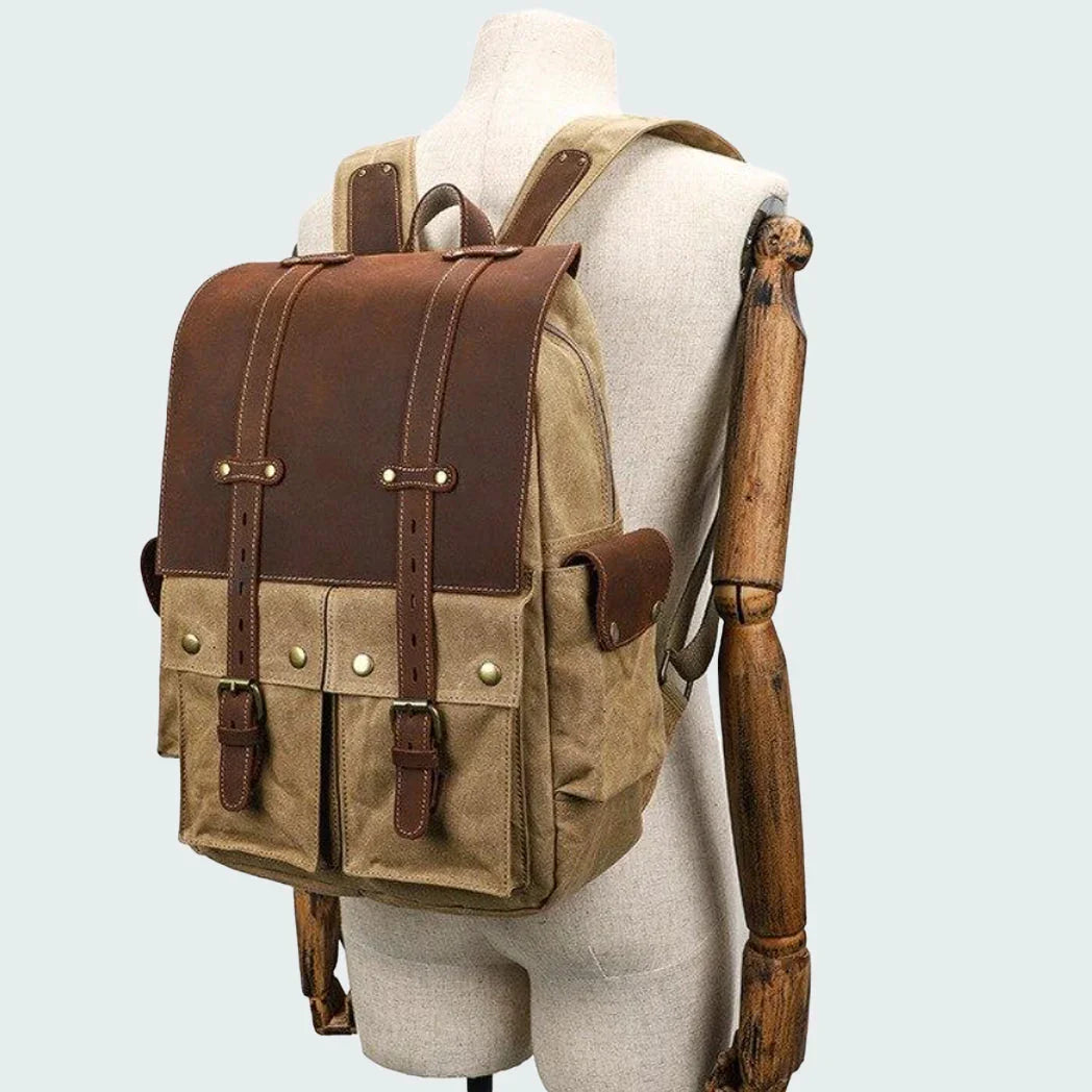 Menns Vintage Kamera Ryggsekk 8