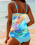 Dame Tankini Sett Hurtigtørkende Stoff Moderne Design-2