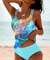 Dame Tankini Sett Hurtigtørkende Stoff Moderne Design-1