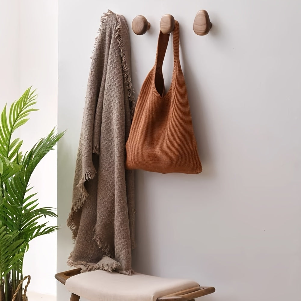 Minimalistisk Kroksett i Tre med Rullesteinsform 2